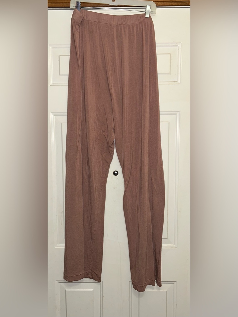 Skims Pants Womens Rose 3X Ribbed Wide Leg Pull On Lounge Casual Minimal - Picture 4 of 5
